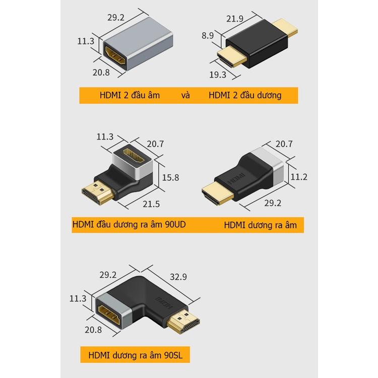 Đầu nối HDMI HDMI 4k60hz - HDMI vuông góc đầu nối tiếp hdmi 2 đầu âm 8k - Hồ Phạm