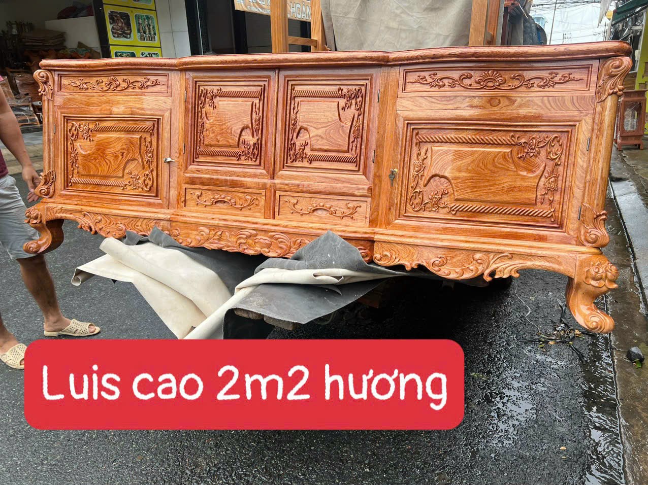 KỆ TIVI LUIS MẪU CAO GỖ HƯƠNG ĐÁ NGANG 2M-2M2-2M4 B4R