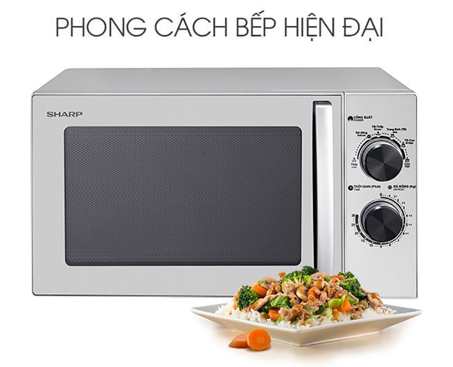 Lò vi sóng Sharp R-32A2VN-S, Dung tích 23 Lít, Công suất 900W - Hàng chính hãng