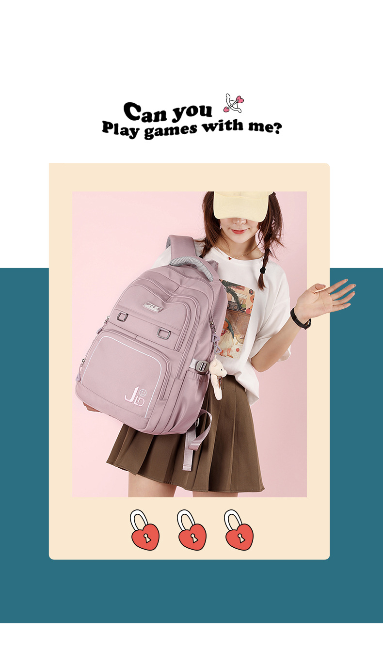 Balo đi học nữ nam kiểu basic màu pastel trơn thời trang unisex đựng laptop 15.6inch vải cao cấp chống nước 9502