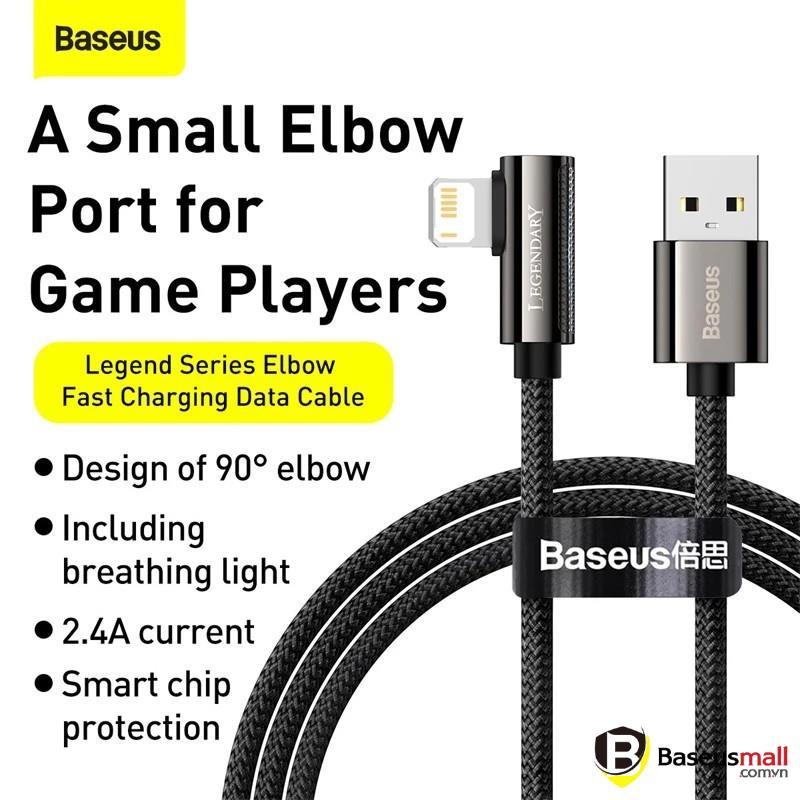 BASEUS - BASEUSMALL VN Cáp sạc iPhone Legend Series Elbow Fast Charging Data Cable USB to iP 2.4A (Hàng chính hãng