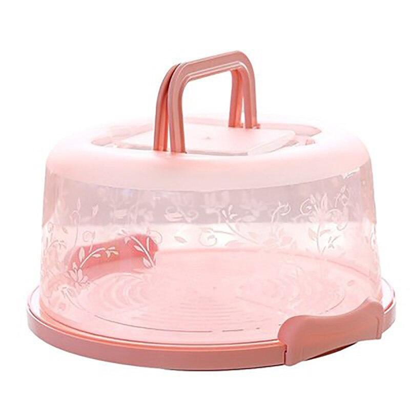Round Cake Container Dessert Container Cover Case Cupcake Carrier Server Storage Box Tray Kitchen Tools