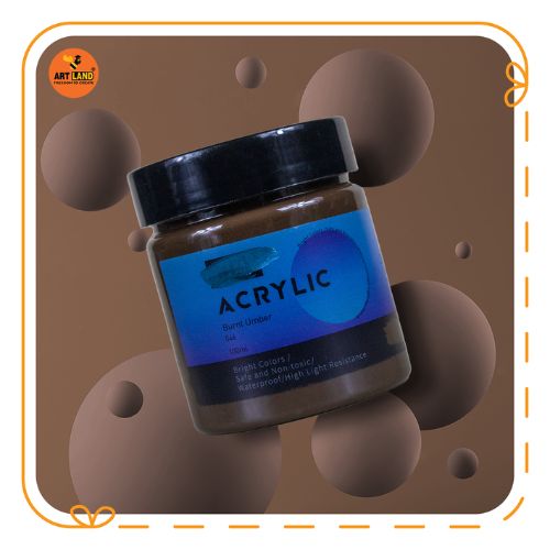 Màu Vẽ Acrylic Tone Xanh Lá Nâu Đen Trắng - Màu Vẽ Trên Mọi Chất Liệu