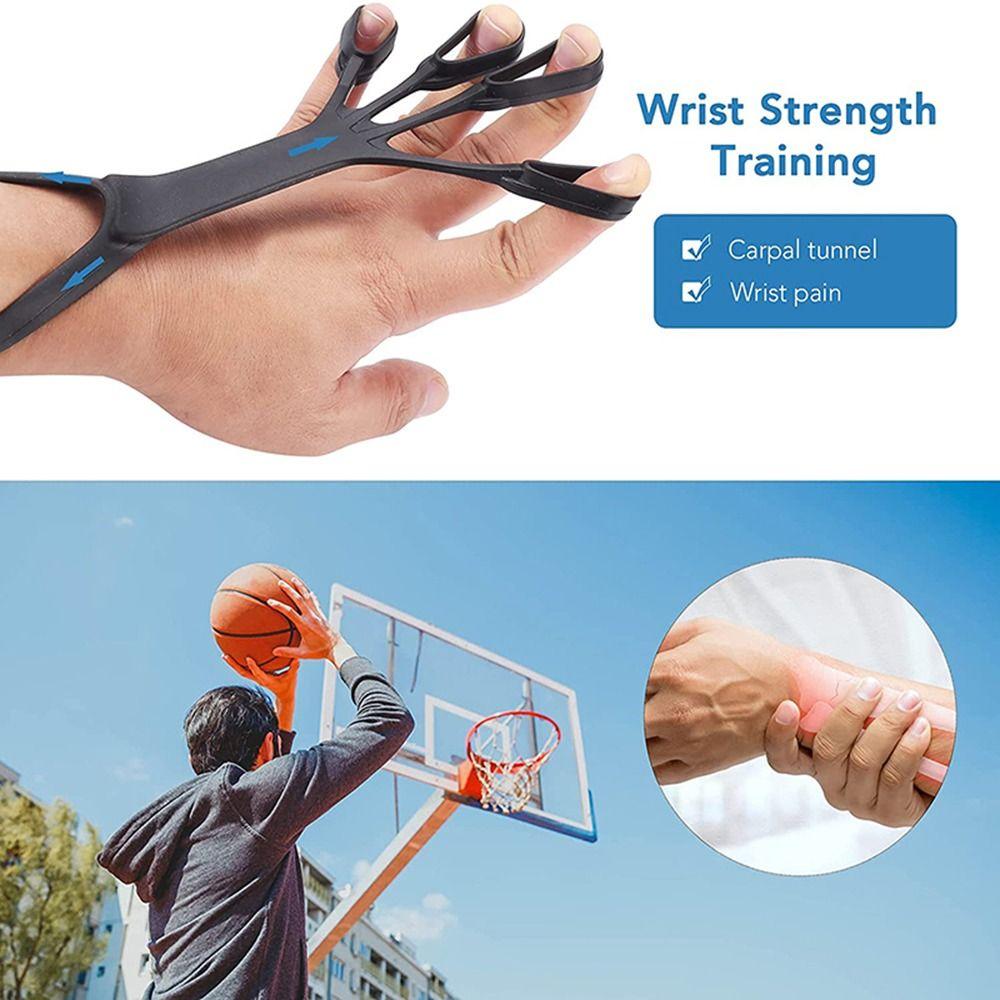Silicone GRIP Thiết bị tập thể dục ngón tay Viêm viêm khớp tay cầm tay tăng cường huấn luyện phục hồi chức năng để giảm đau Color: Blue