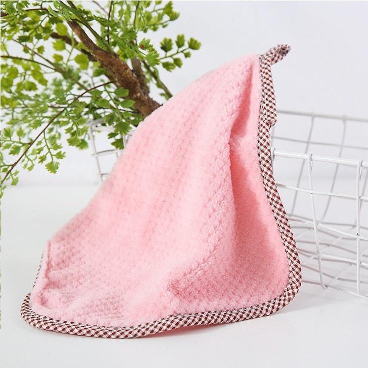 Khăn lau tay, lau bếp sợi len có móc treo tiện dụng, thấm hút tốt, mềm mịn