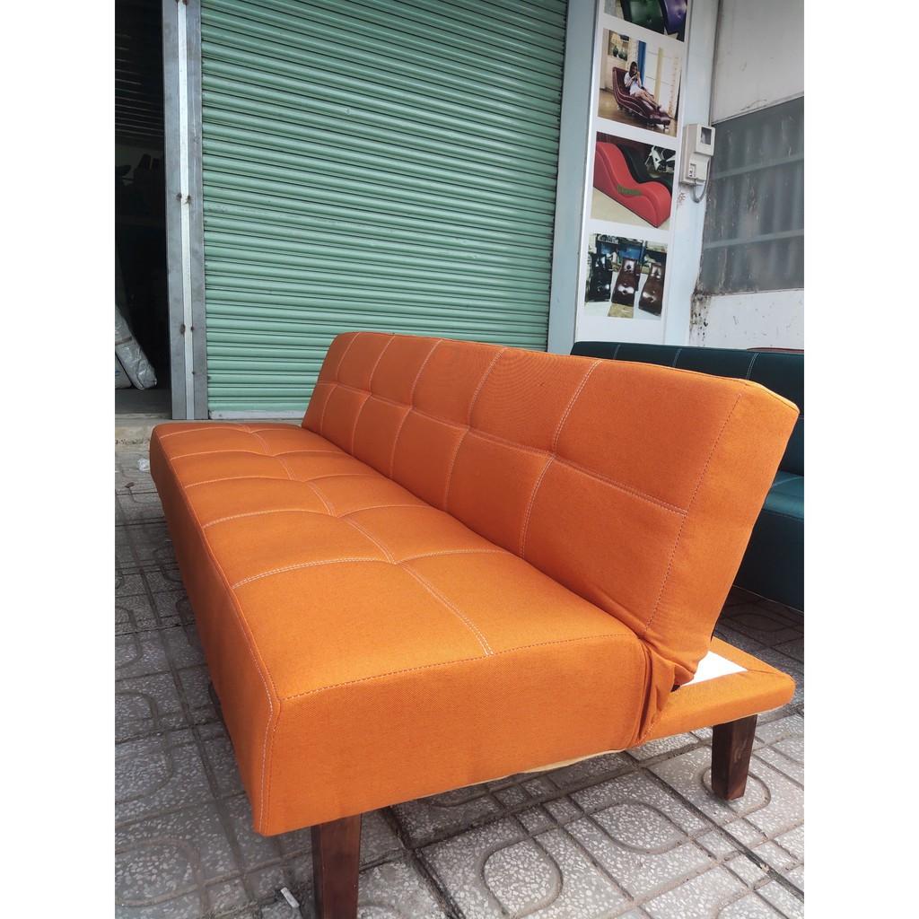 Sofa bed . Sofa giường màu CAM. Kích thước 170 x 86 x 38 cm. Nệm lò xo