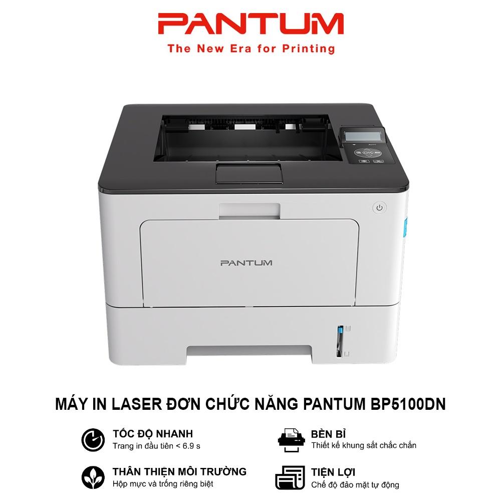 Máy in Laser đơn chức năng PANTUM BP5100DN, in qua mạng LAN, đen trắng, tốc độ cao, khổ giấy A4, tự động đảo mặt (Hàng chính hãng)