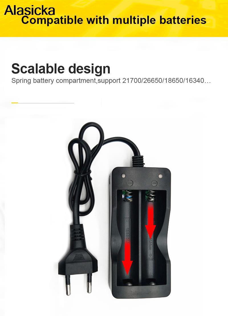 2 khe cắm EU Sạc thông minh Pin sạc Li-ion Sạc pin 18650 Sạc pin Màu sắc: EU