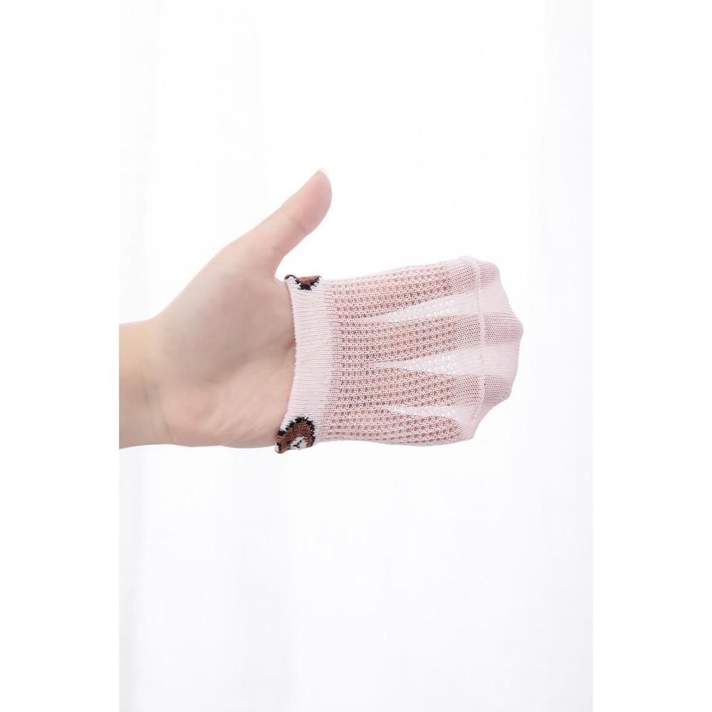 Combo 4 set tất lưới mặt gấu cho bé