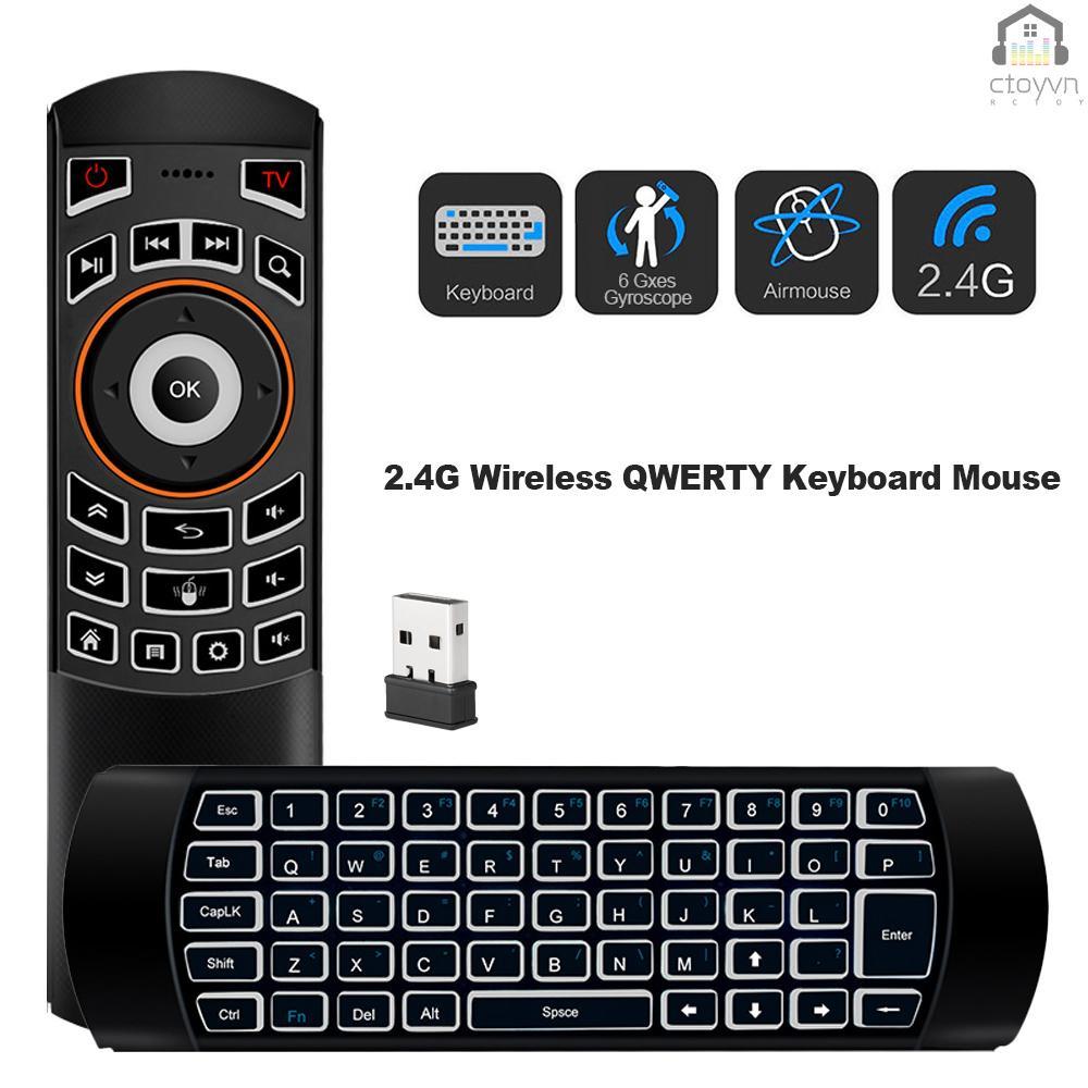 Bàn phím không dây 2.4G 6 trục điều khiển từ xa cho TV Android thông minh