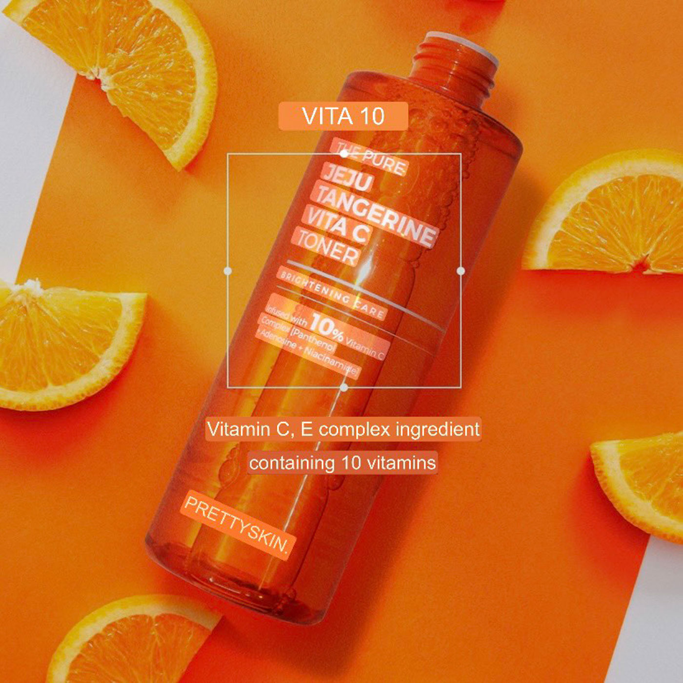 Nước hoa hồng sáng da The Pure Jeju Tangerine Vita C Toner Prettyskin