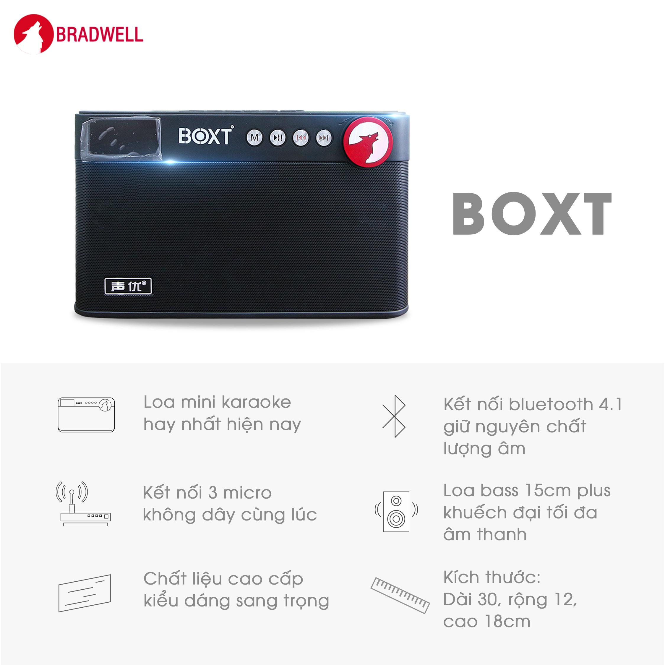 Loa di động mini mạnh mẽ Bradwell BOXT 800 - Hàng chính hãng