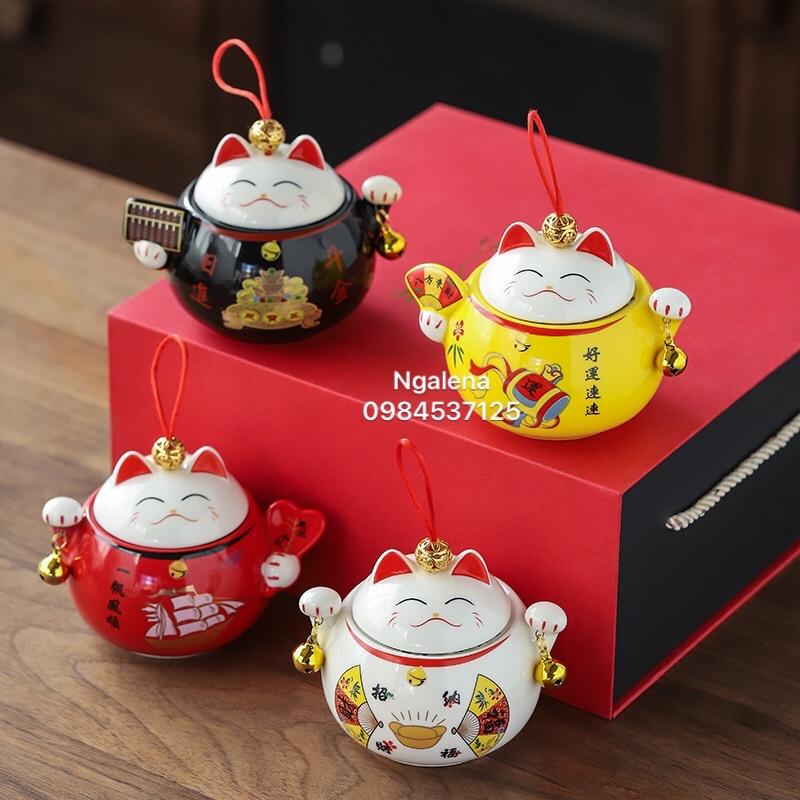 Hộp mèo thần tài , mèo may mắn neko maneki