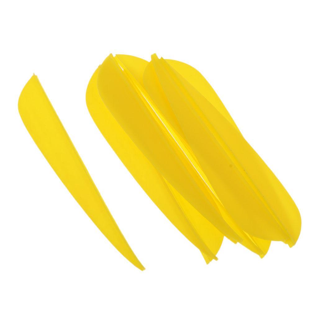12 or 36Pcs 4 inch Archery Arrow Feather Plastic Vanes Fletching Fletches
