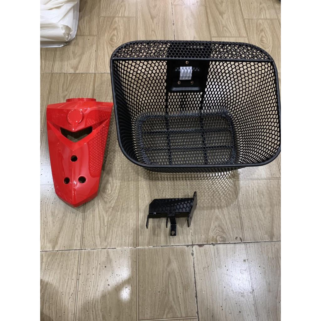 Combo Rổ và bas và mặt nạ màu đỏ xe sirius 1 bộ 3 món