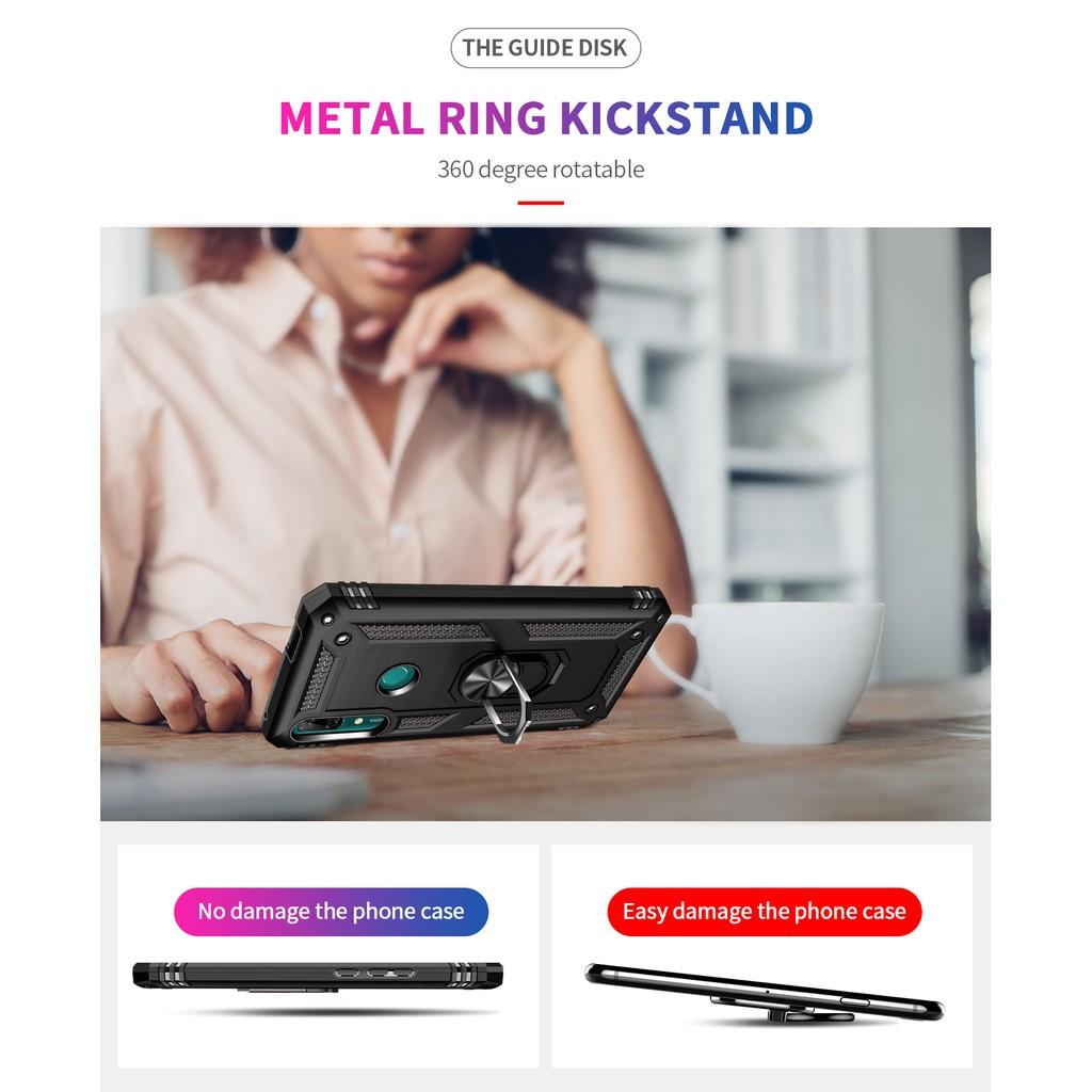 Ốp lưng cho Huawei Y9 Prime 2019 chống sốc 2 lớp kèm nhẫn iring làm giá đỡ