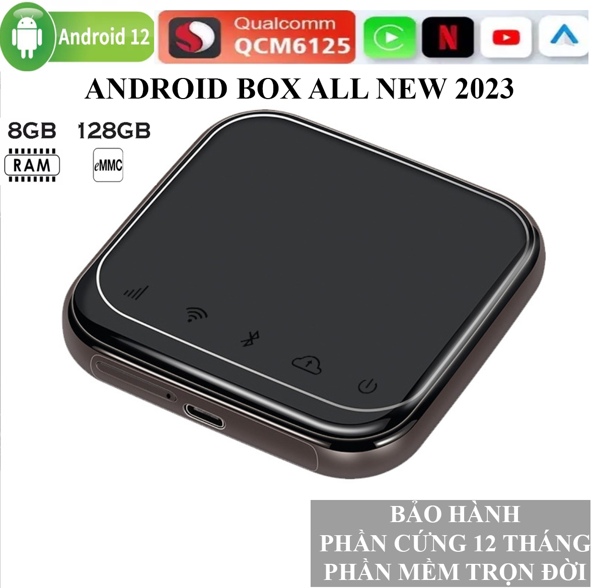 Carplay AndroidBox ô tô xe hơi A9 Android 13 tặng Vietmap S2, cấu hình KHỦNG mạnh nhất 2023