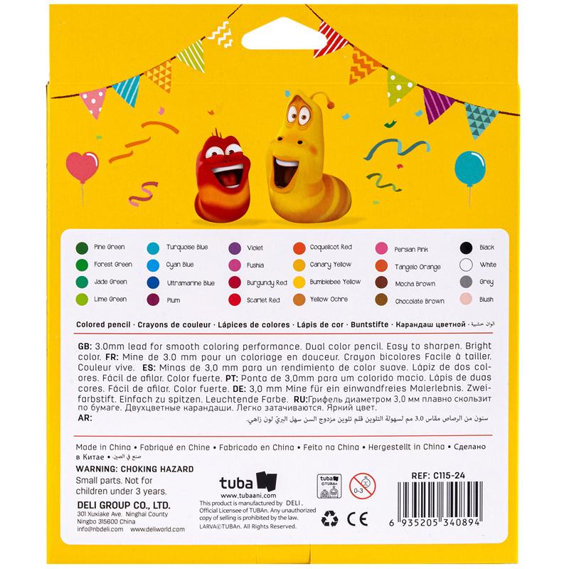 Hộp 24 Bút Chì Màu Larva - Deli EC115-24