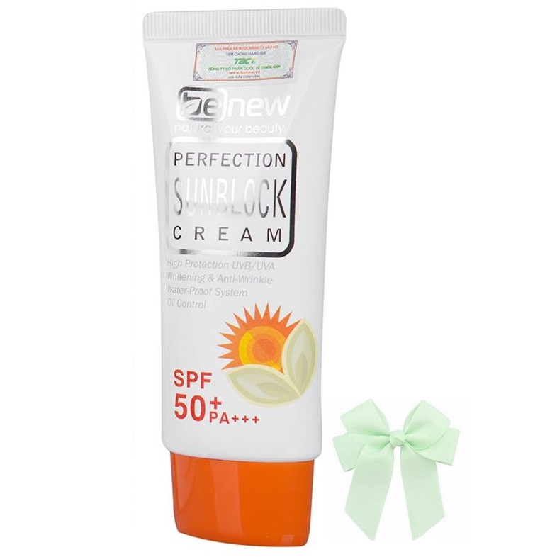 Kem chống nắng trắng da Benew Sunblock Hàn quốc ( 50ml) và nơ