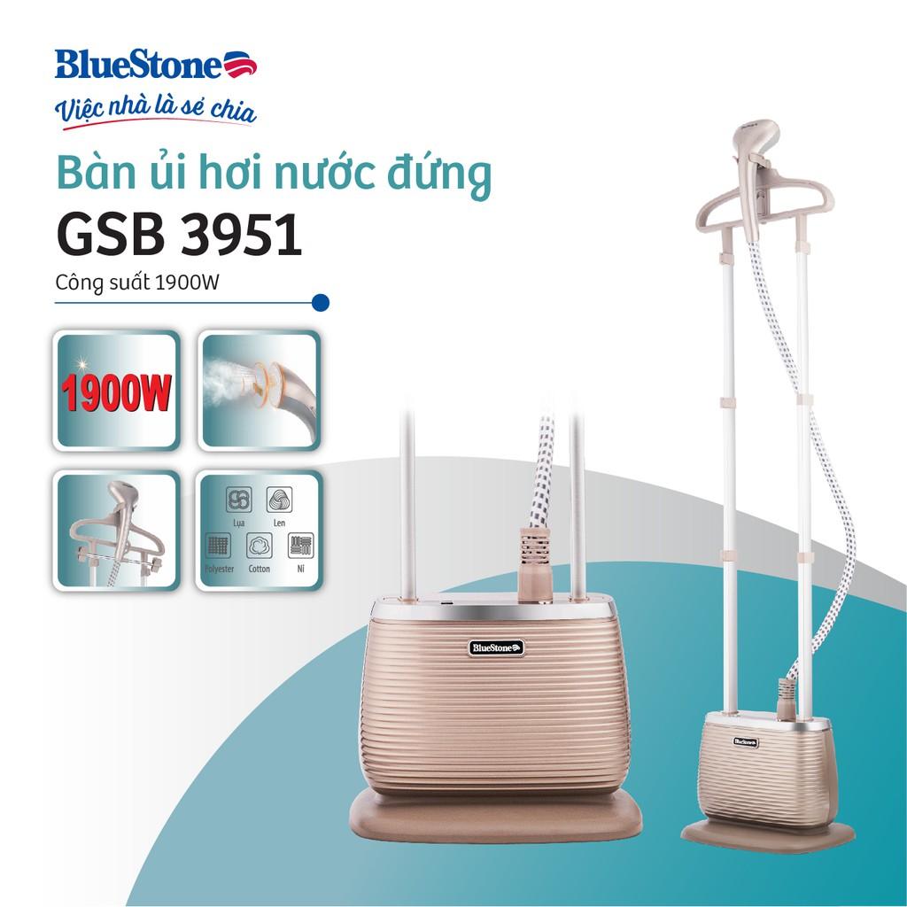 Bàn ủi hơi nước đứng BlueStone GSB-3951 Công suất bàn ủi lớn 1900 W - Hàng Chính Hãng