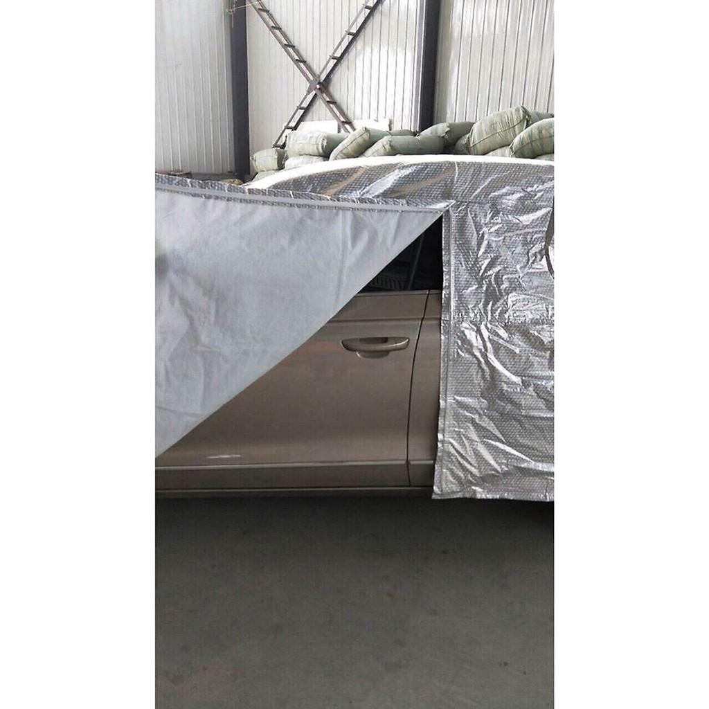 Bạt phủ xe ô tô cao cấp, cho xe ôtô 4 chỗ đến 5 chỗ, phản quang,chống nóng, chống nước, có khóa kéo cánh cửa