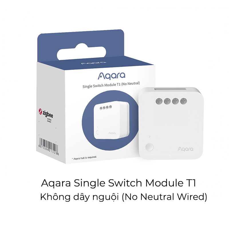 Module thông minh Aqara T1 Zigbee - Mạch công tắc nhỏ gọn Cần kết nối hub, Tương thích HomeKit - Hàng chính hãng