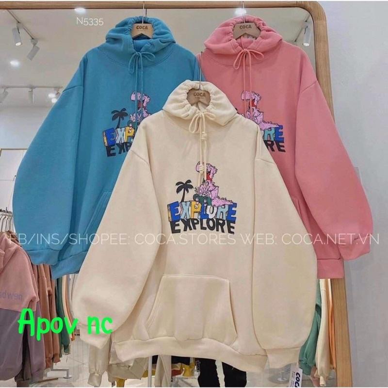 Áo hoodie nỉ ngoại tay phồng ulzzang nam nữ