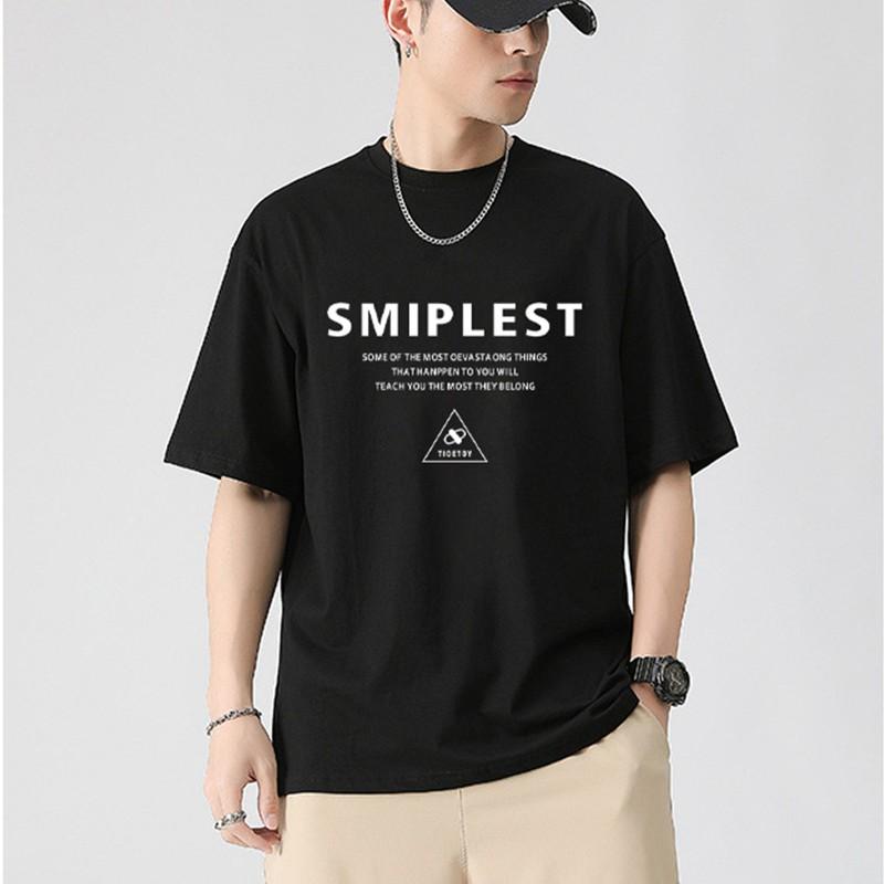 Áo thun nam tay ngắn cổ tròn body streetwear phông unisex basic tee cotton teen oversize đen trắng giá rẻ SMIPLEST