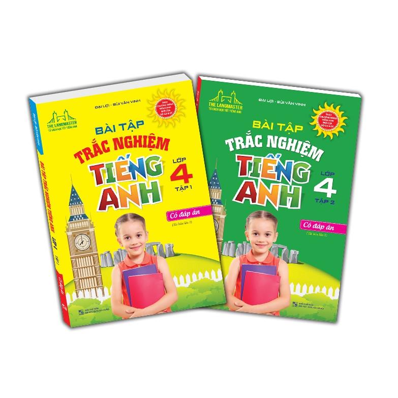 Sách - Combo 2c Bài tập trắc nghiệm tiếng Anh lớp 4