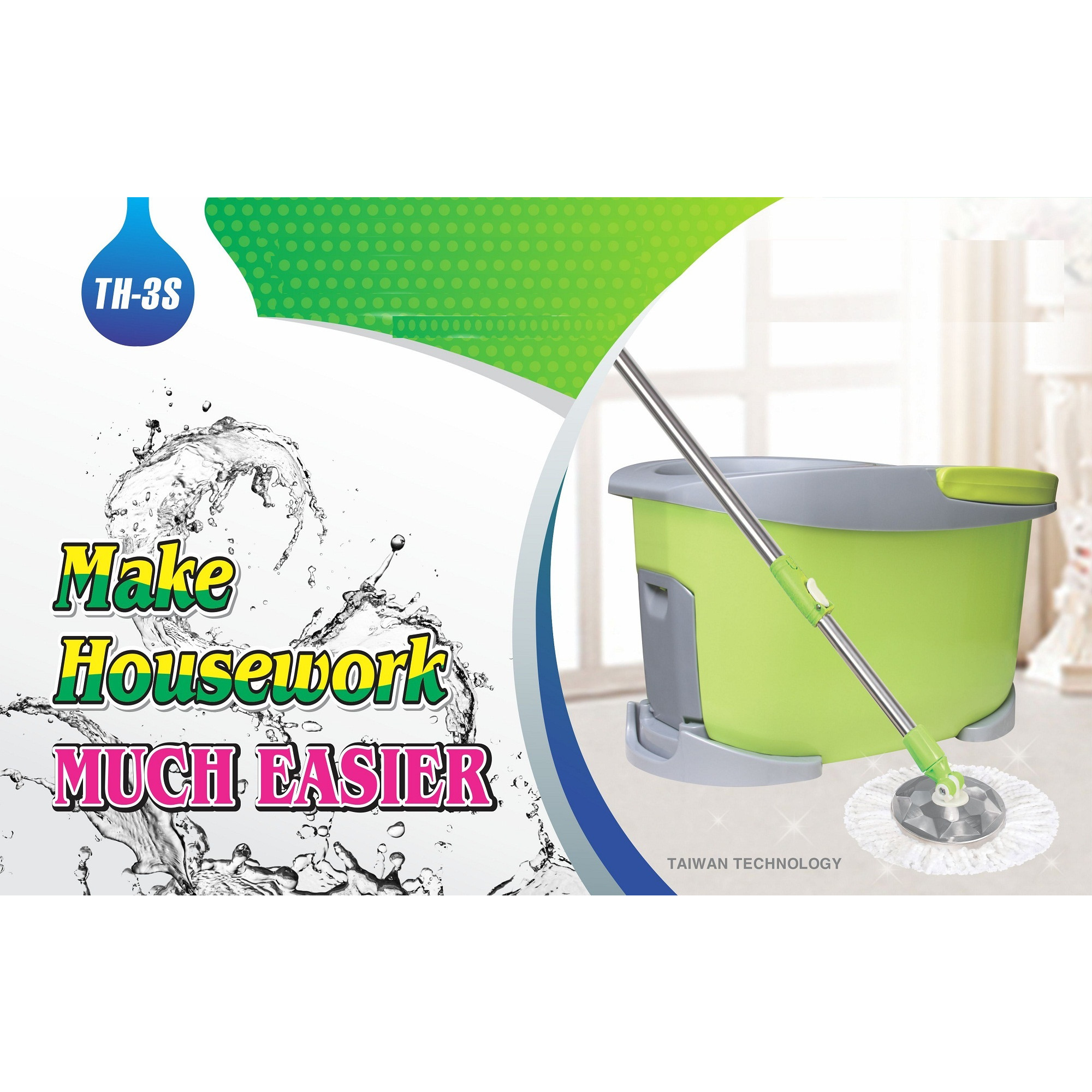 Bộ thùng lau nhà 360 độ SPIN MOP TH - 3S