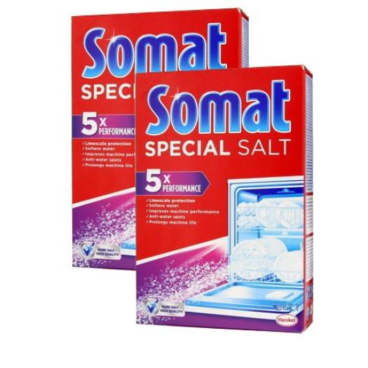 Combo 2 Muối Rửa Ly - Bát Somat Special Salt 1,2 Kg x 2 hộp - Đức