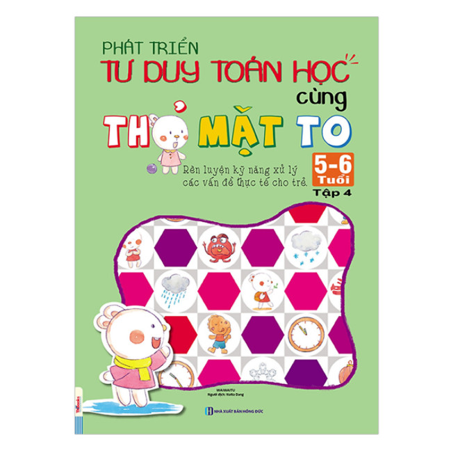 Trọn bộ Sách Phát Triển Tư Duy Toán Học Cùng Thỏ Mặt To 5-6 Tuổi (Trọn Bộ 5 Cuốn) NH