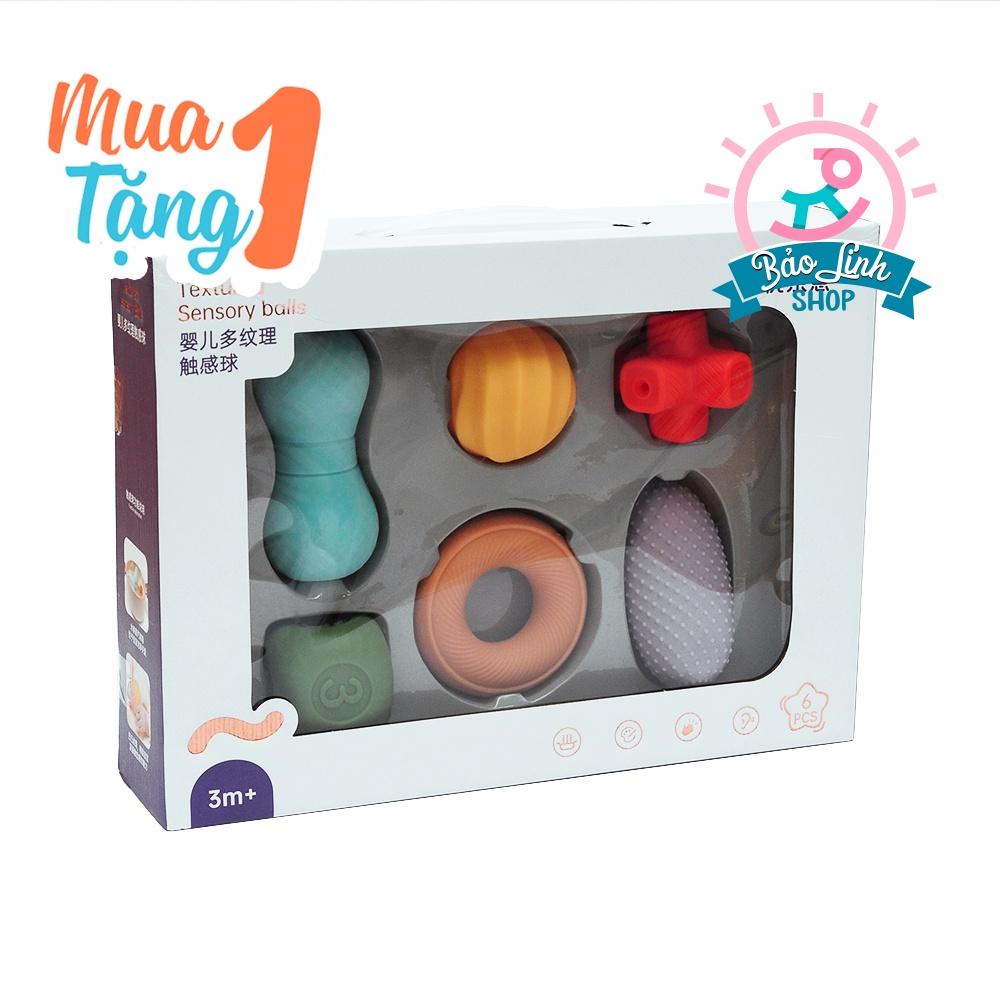 Đồ chơi cho trẻ sơ sinh 3 tháng tuổi - Set 6 món cảm quan phát triển ĐA GIÁC QUAN, Gặm nướu, giảm ngứa lợi