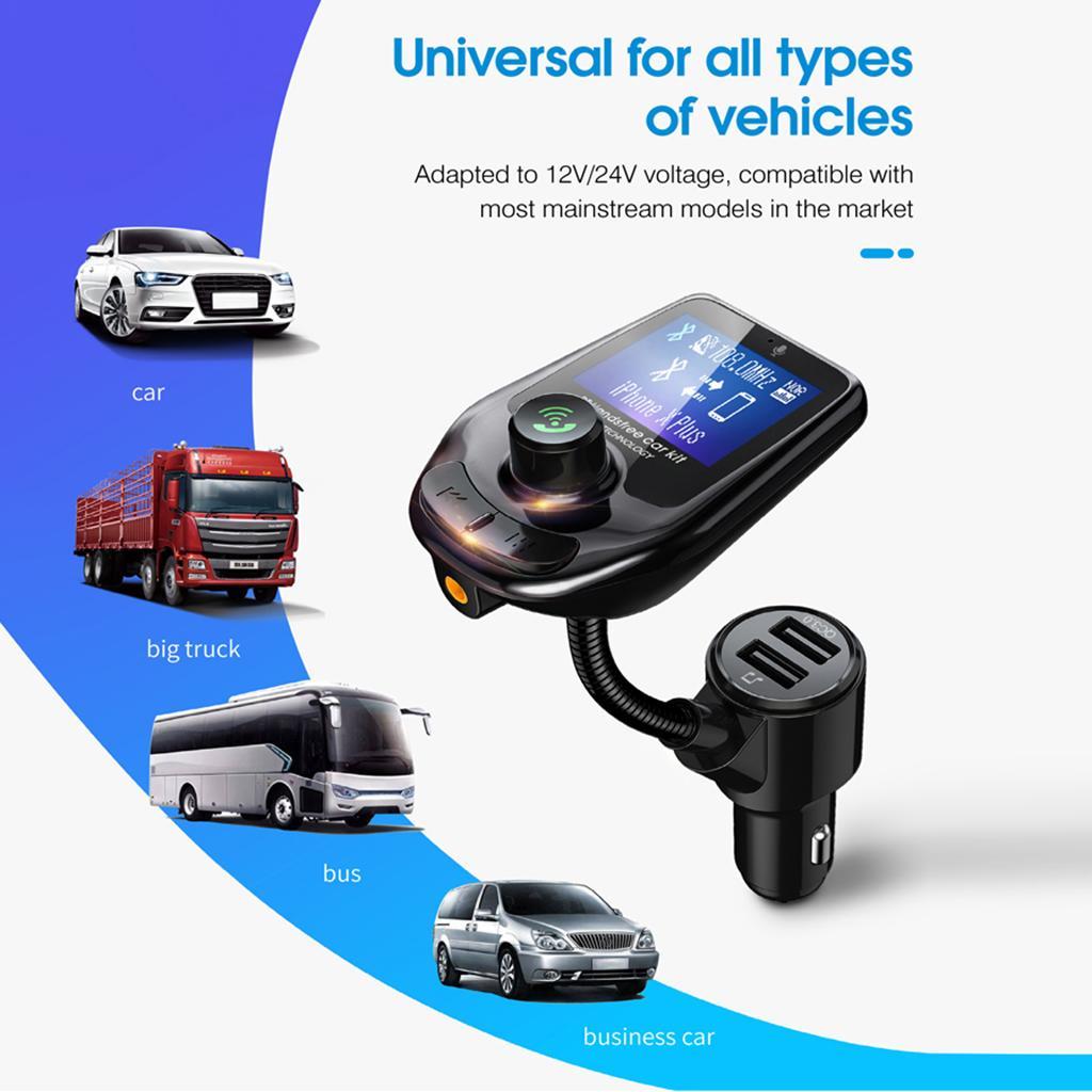FM Bluetooth Car Radio Adapter Audio Players With Display From
