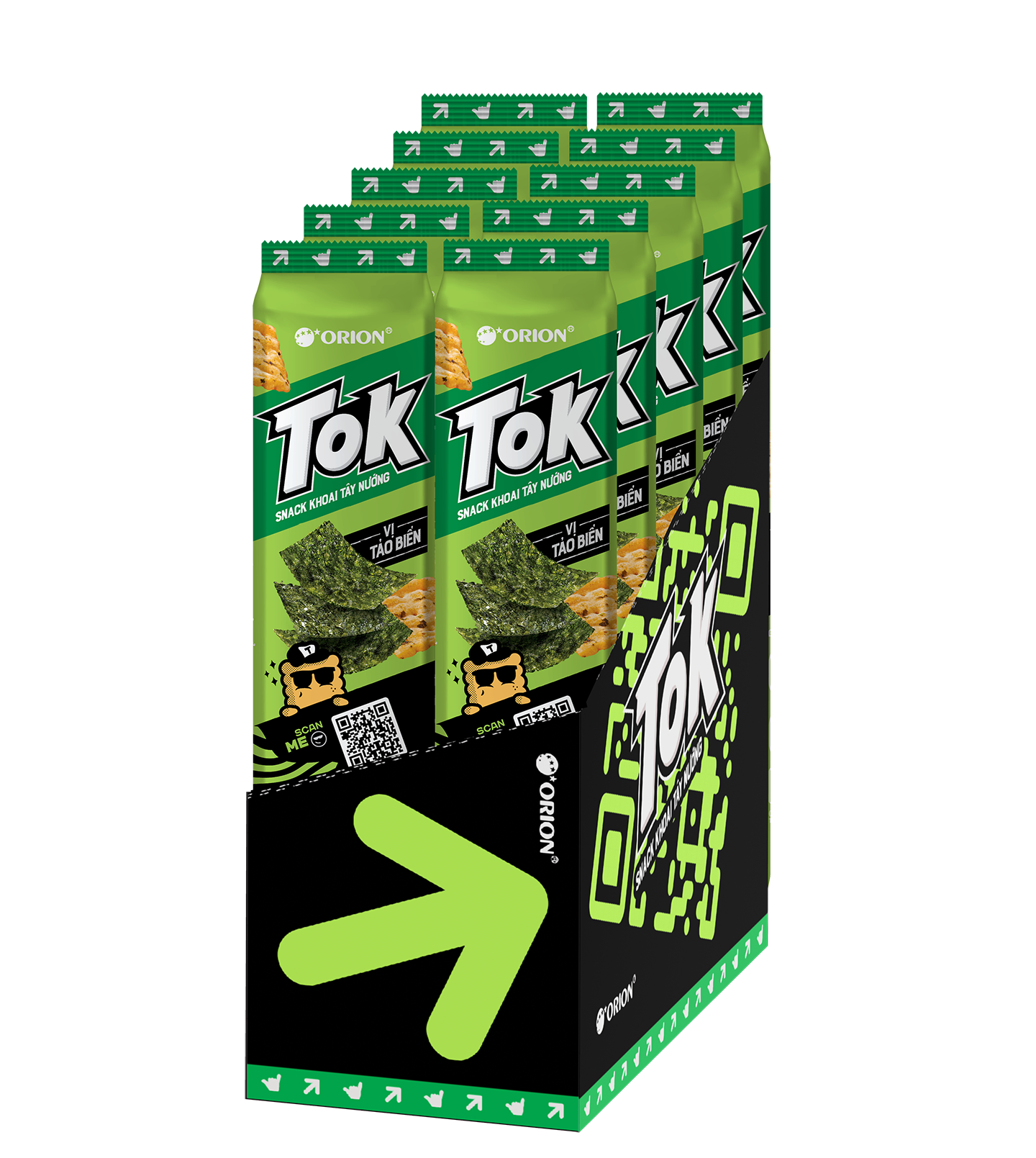 Snack Khoai Tây Nướng Tok (Hộp 10 Gói x 36,5g)