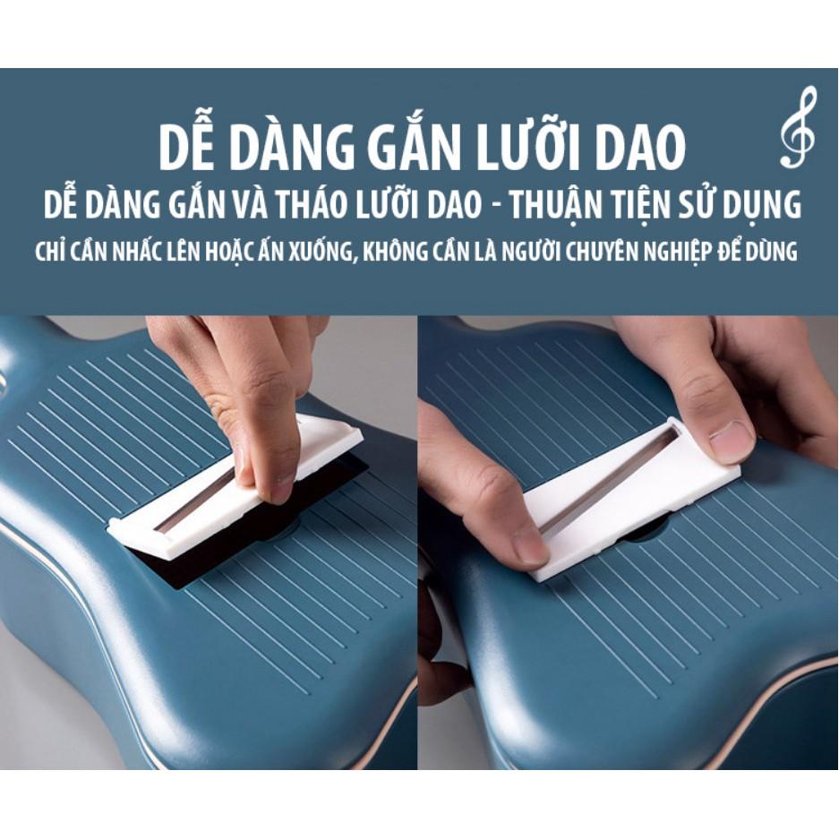 Dụng Cụ Thái Rau Củ Hình Đàn Ukulele - 6 lưỡi dao tùy ý - Cắt được nhiều kiểu - Home and Garden