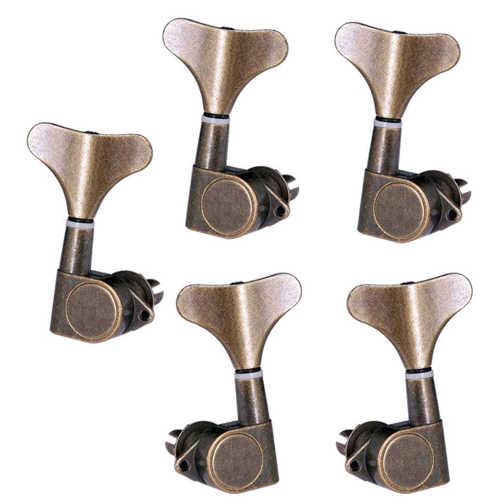 Baoblade Đuôi Cá Nút Bass Dây Đàn Guitar Tuner Chốt Khóa Máy Đầu 2L3R Vàng Đồng