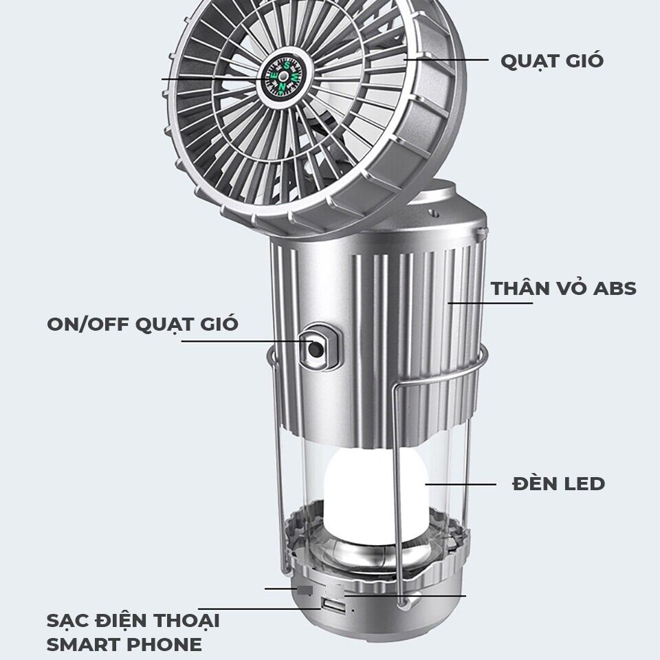 ĐÈN BÃO/ĐÈN PIN/ĐÈN DÃ NGOẠI/ĐÈN CẮM TRẠI ĐA NĂNG TÍCH HỢP QUẠT 3IN1 9299