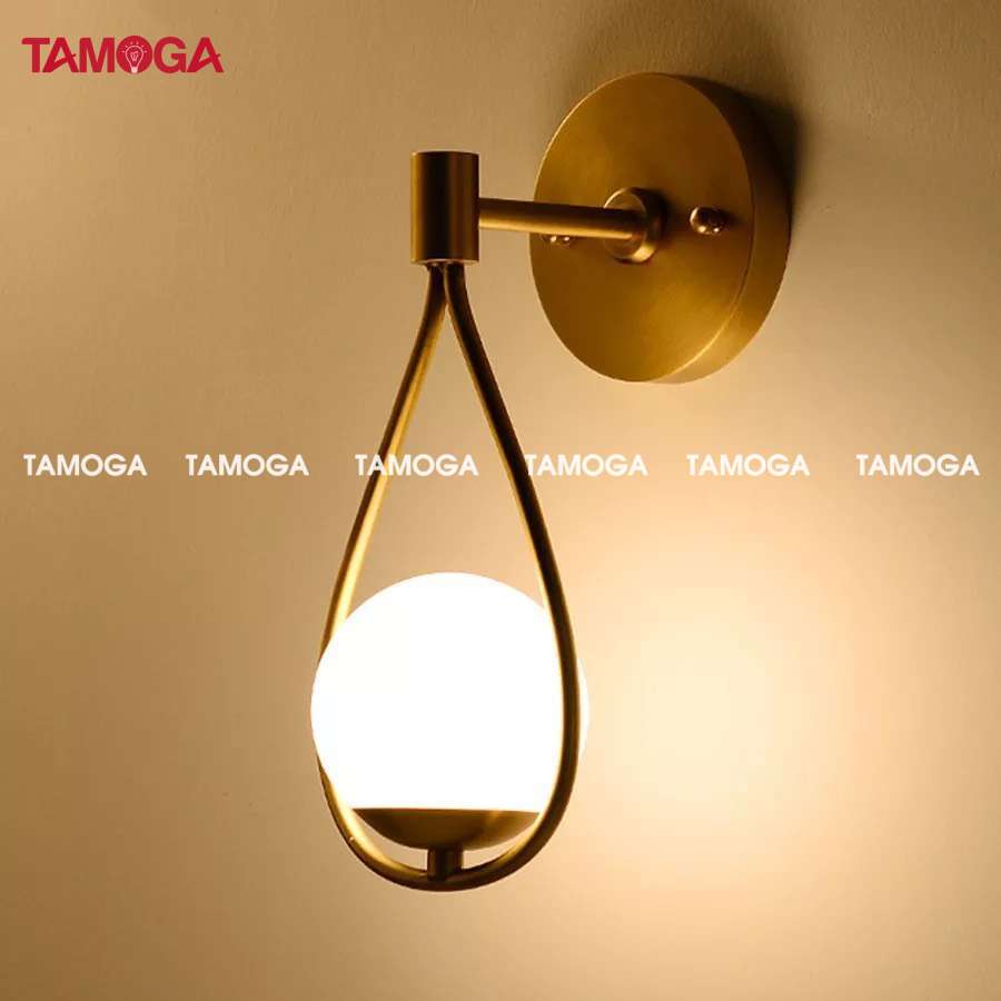 Đèn tường trang trí phòng ngủ hình giọt nước TAMOGA ANDYS 1253 tặng kèm bóng LED AS vàng