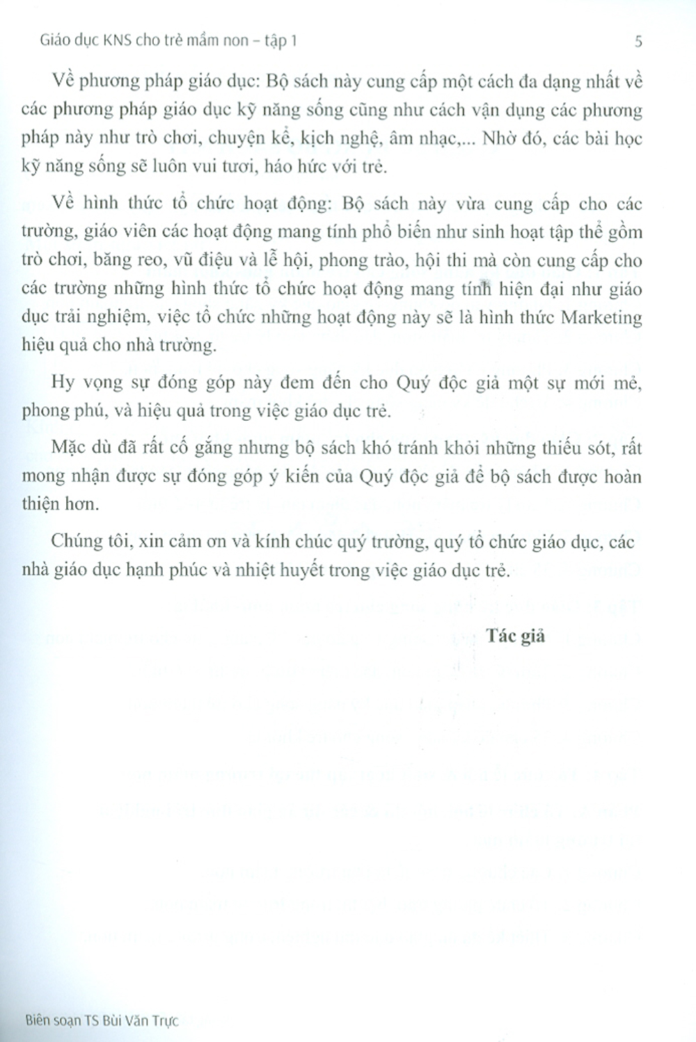 Giáo Dục Kỹ Năng Sống Cho Trẻ Mầm Non - Tập 1 (Sách Dành Cho Giáo Viên)