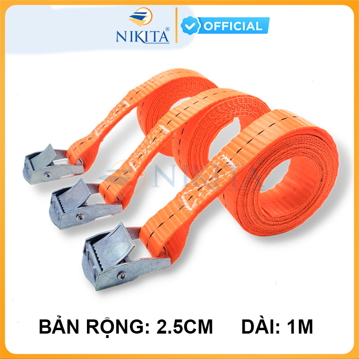 Dây Cảo Chằng Hàng, Buộc Hàng Bản Rộng 2.5cm - Dài 1m đến 4m - NIKITA