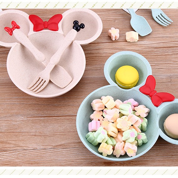 Khay Ăn Dặm Mickey Kèm Muỗng Nĩa