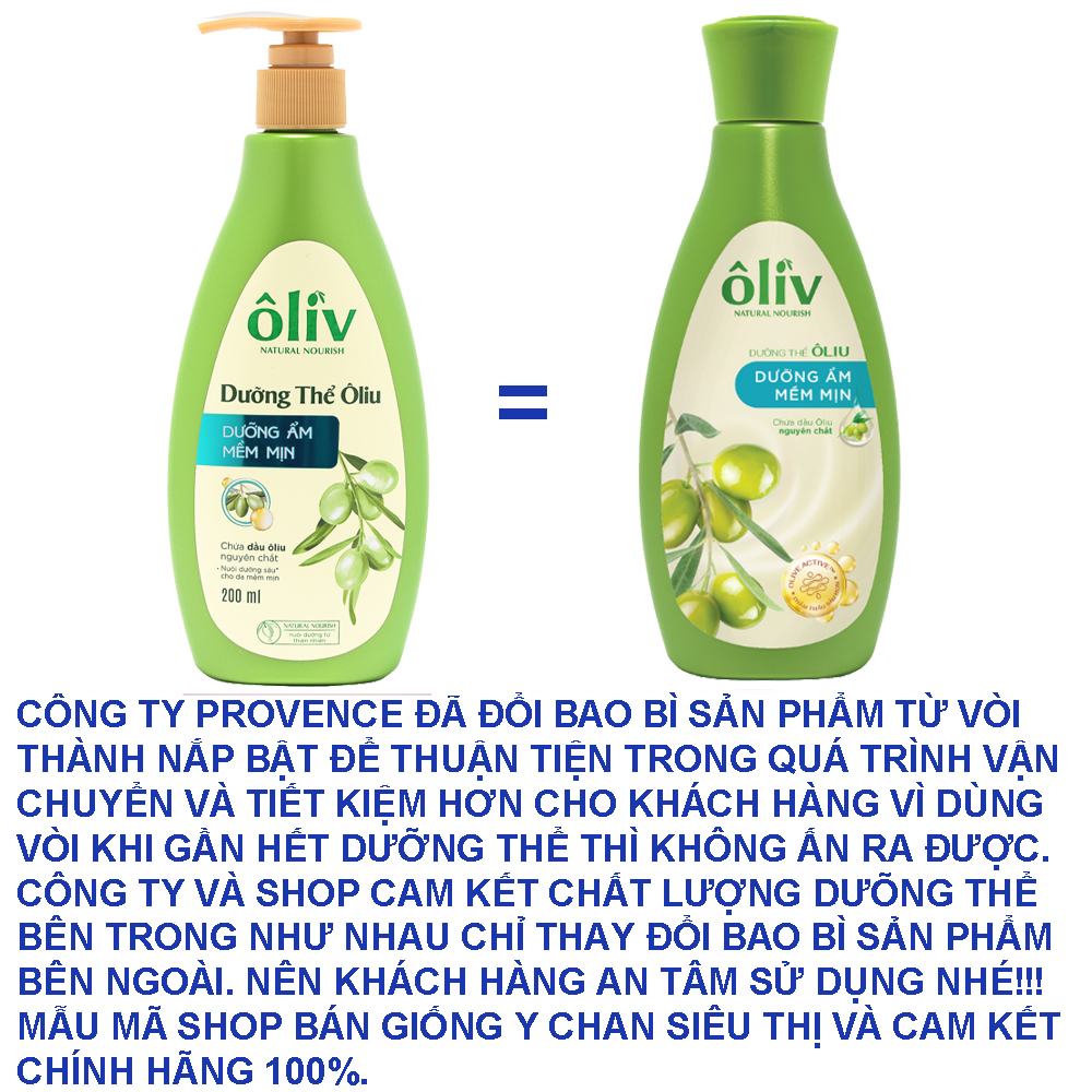 Sữa Dưỡng Thể Dưỡng Ẩm Mềm Mịn Ôliv Natural Nourish (200ml)