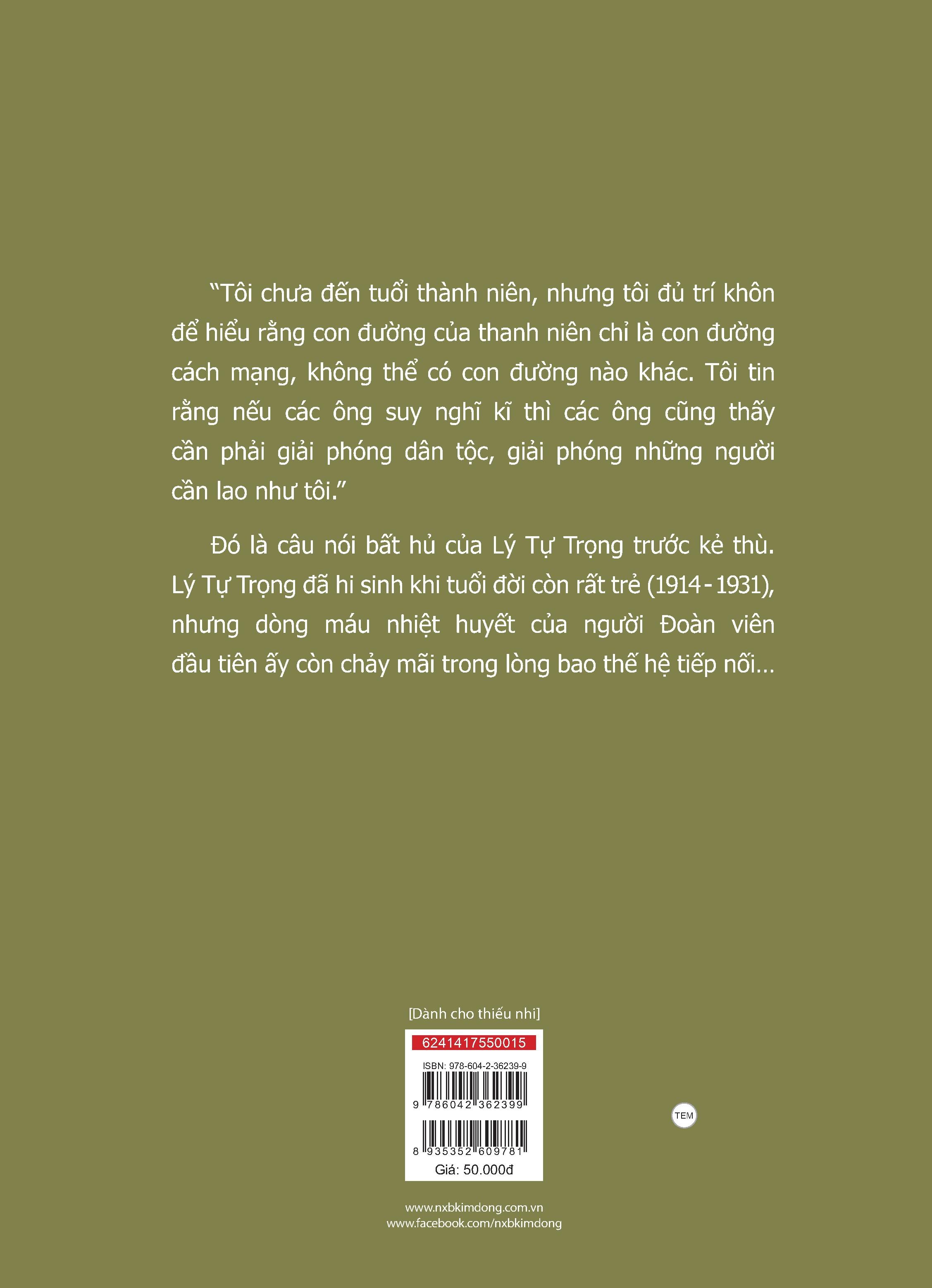 Sách - Những Anh Hùng Trẻ Tuổi - Lý Tự Trọng (Tái Bản 2024)