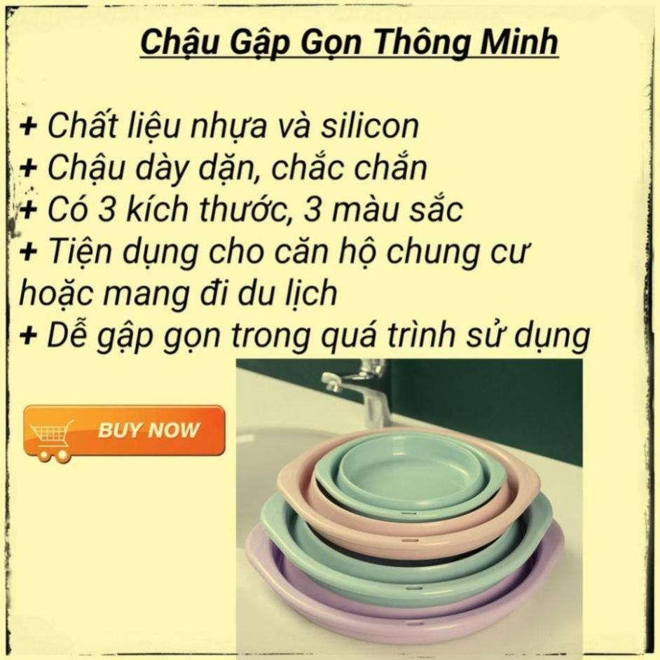 Chậu Nhựa Cao Cấp Gập Gọn Rất Thông Minh Và Tiện Lợi Có 3 Cỡ