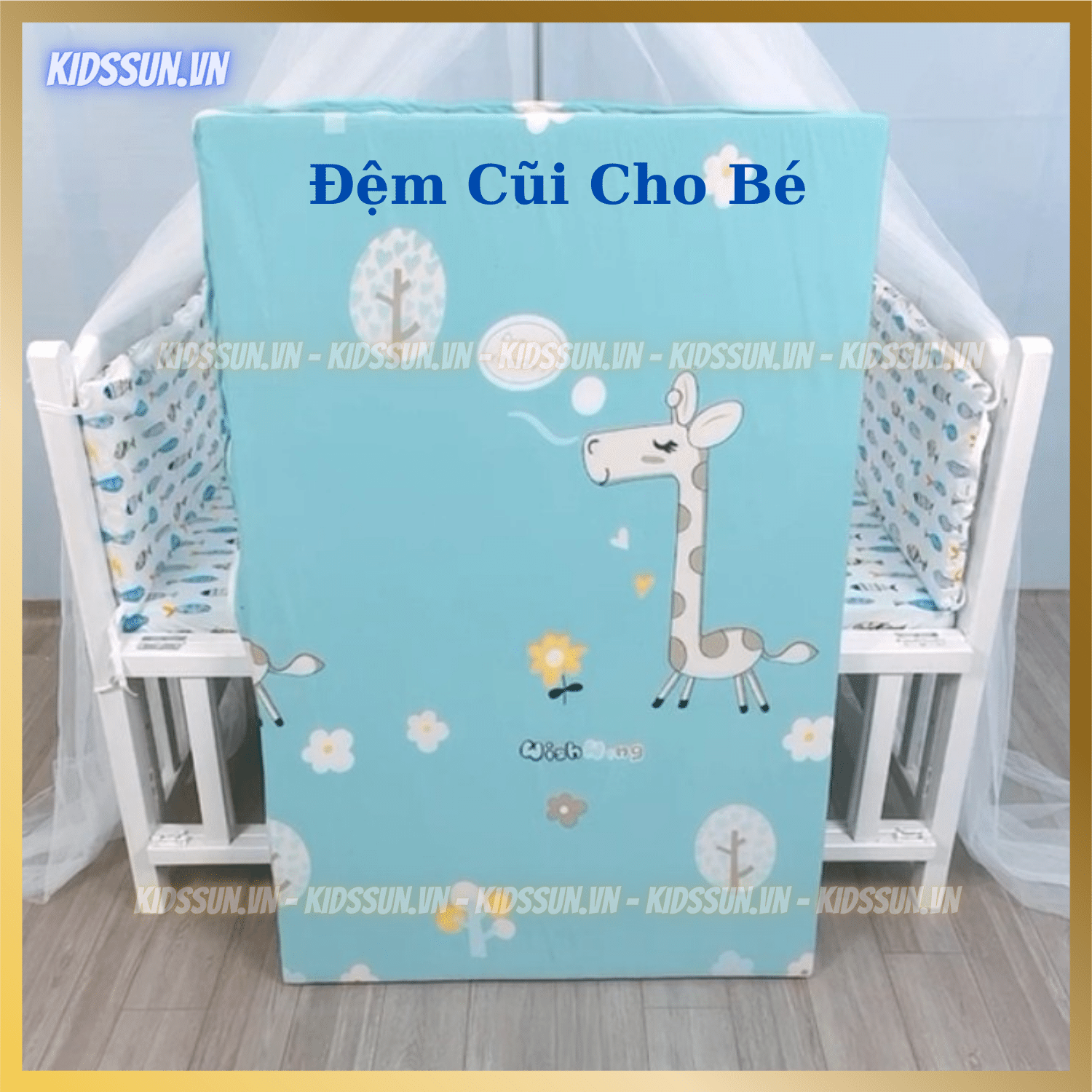 Nệm Cũi Cho Bé KIDSSUN Nệm Nôi Cũi Cho Bé Đệm Cũi Trẻ Em Chất Liệu Bông Ép Hoặc Đệm Trứng Giúp Bé Thư Giãn Tốt Với Hệ Xương Của Bé