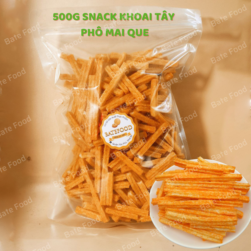 Khoai Tây Que Sấy Giòn Lắc Phô Mai, Giòn Ngon Đậm Vị 500g,