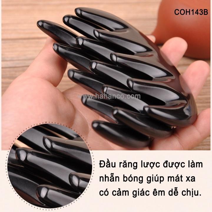 Lược sừng 5 răng đen thần thánh (Size: S - 9,5cm) COH143B - Chăm sóc sức khỏe