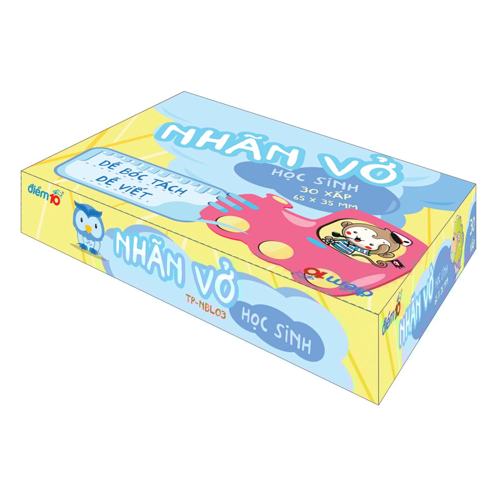 Combo 5 Nhãn vở Điểm 10 TP-NBL03