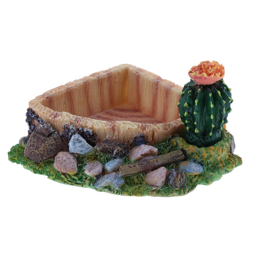 Reptile Feeding Bowl Dish Terrarium Drinking Basin 1